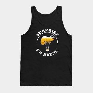 Surprise I'm Drunk | Funny Beer Drinking Quote Tank Top